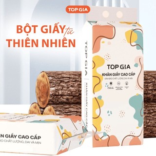 SIZE TO KHỔNG LỒ Thùng 6 Bịch Giấy Rút Đáy Đa Sắc TopGia 1280 Tờ/Bịch Tặng Kèm Móc Treo
