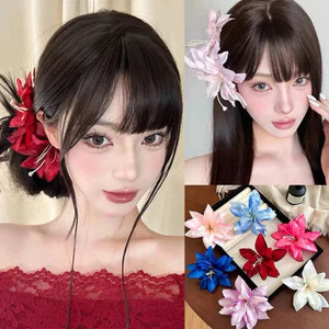 Kẹp tóc Hoa Huệ Tây Tóc Xinh Đi Biển Hairclip QUEMEO hàng đẹp Loại 1 Phụ Kiện Đi Biển