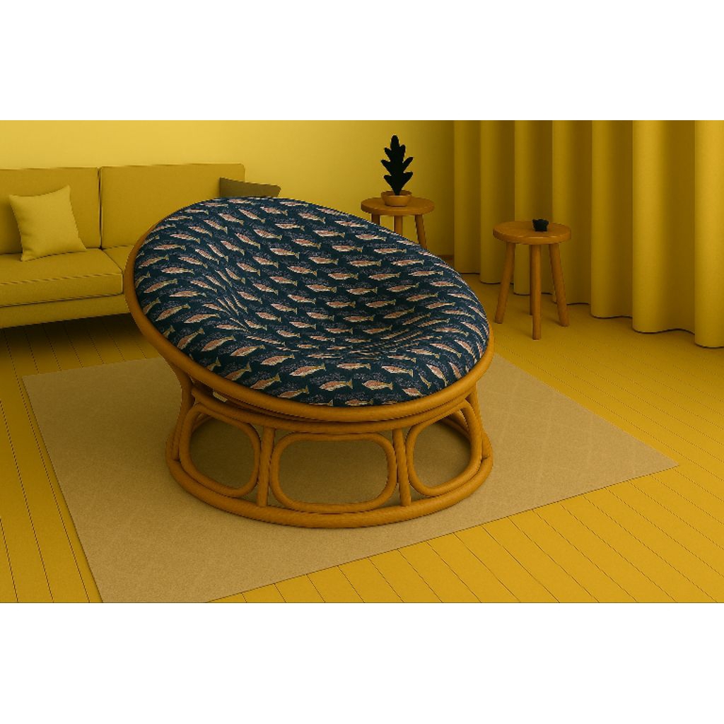 vỏ áo bọc đệm tròn đường kính 120cm.110cm.100... ghế papasan.ghế mây...