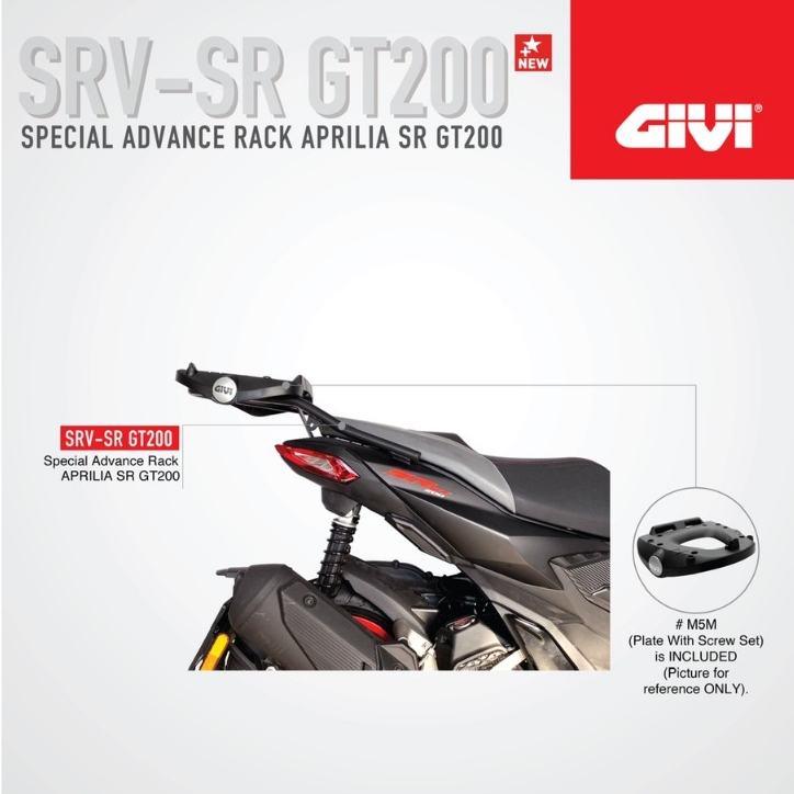 BAGA SAU CHÍNH HÃNG GIVI SRV APRILIA GT200 - Bảo hành 2 năm