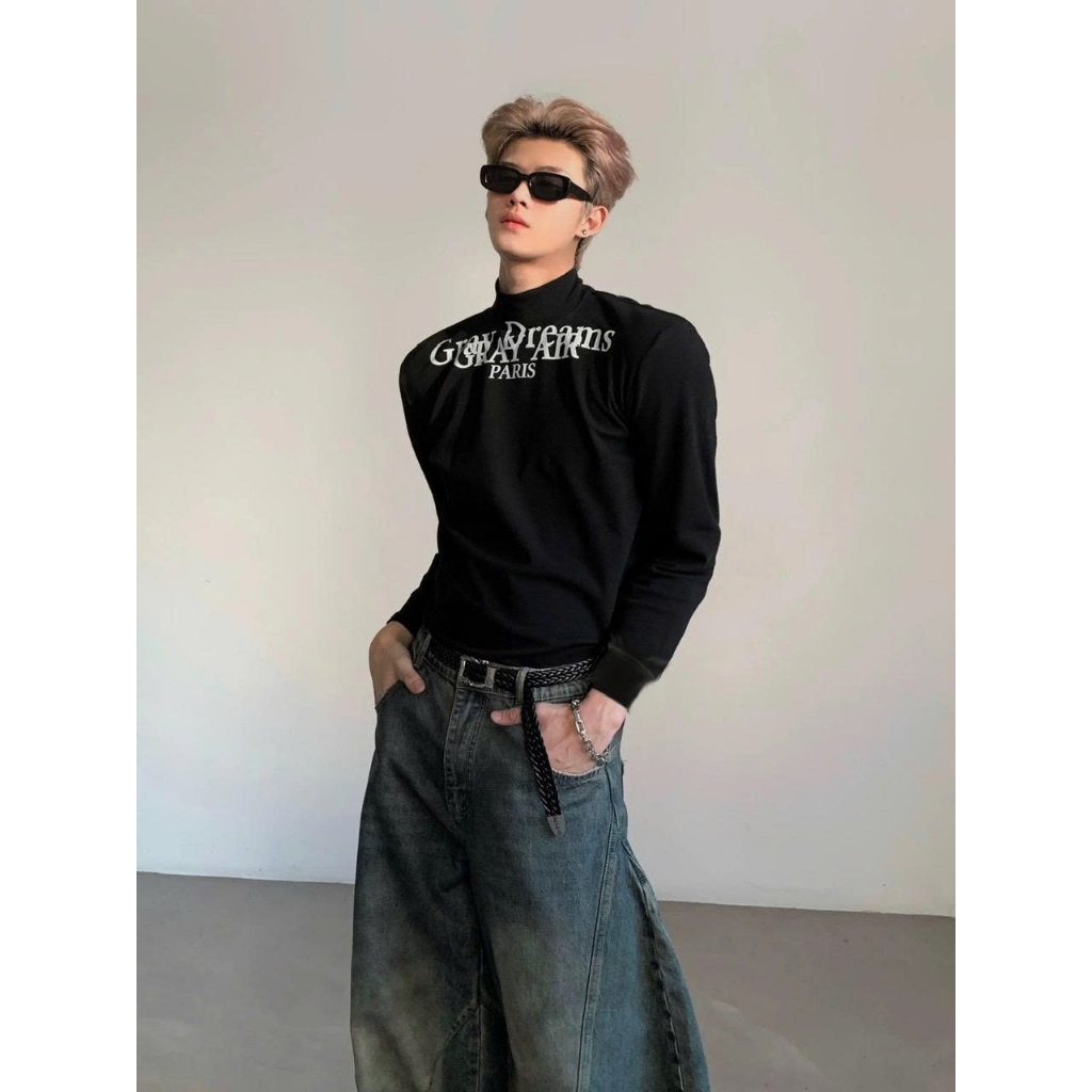 Áo thun Tay dài cổ cao GRAY DREAM ICVCVNI Unisex