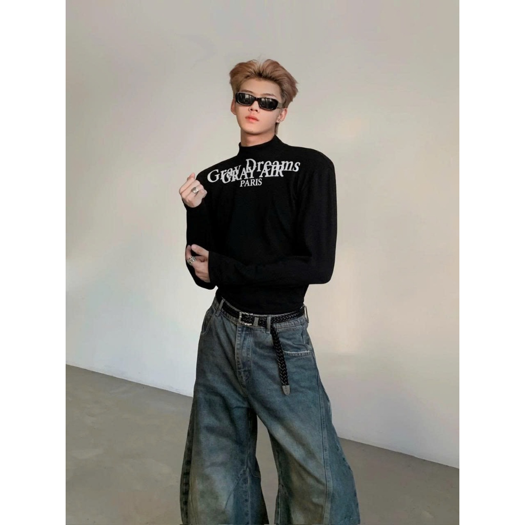 Áo thun Tay dài cổ cao GRAY DREAM ICVCVNI Unisex