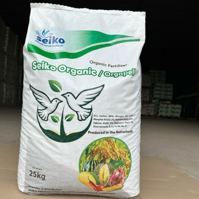 Phân hữu cơ Seiko Organic- có chứng nhận Thú Y Hà Lan không mang bệnh về vườn- Đất khỏe, rễ khỏe