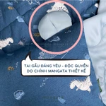 [ĐỆM CHẦN CỐ ĐỊNH] Bộ chăn gối cho bé mầm non 5 trong 1 Mangata Bedding , size 70x120cm/70x140cm chăn gối đi học gấp gọn — ảnh 7