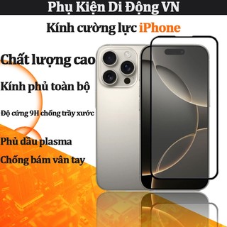 Kính cường lực iPhone 9D 10D HD, chống ánh sáng xanh, cho iPhone 11 12 13 14 15 16 17 Pro Max 17 Air X XS XR XSMAX 16E
