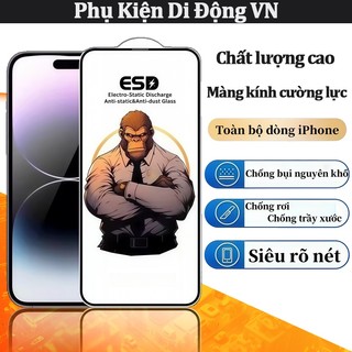 Kính cường lực iPhone HD, chống nhìn trộm, chống trầy, chống tĩnh điện, cho iPhone 11 12 13 14 15 16 17 Pro Max 17 Air