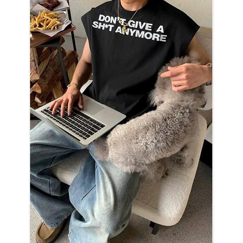 Áo thun Tanktop Cổ tròn DON'T GIVE A SH*T Localbrand ICVCVNI Unisex