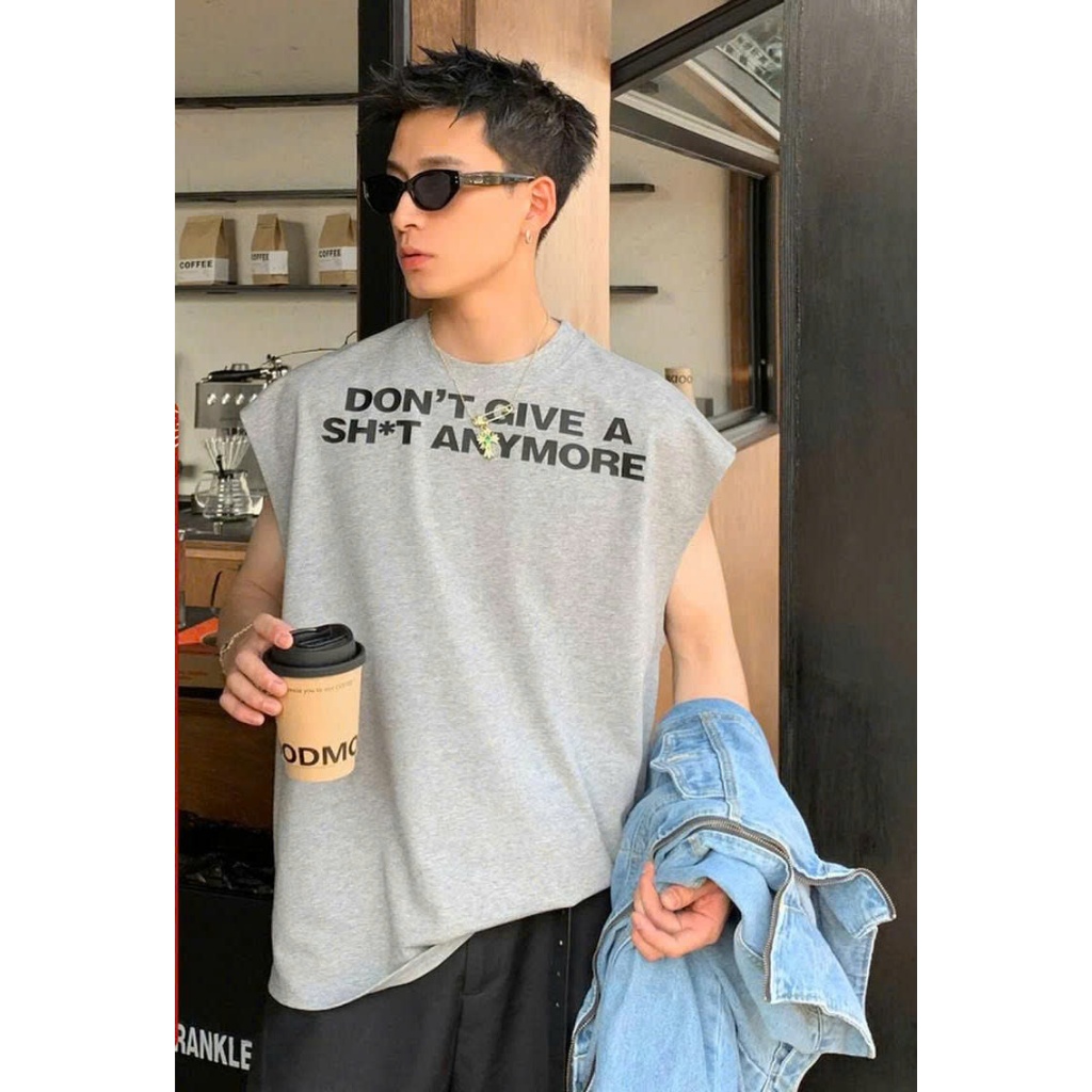 Áo thun Tanktop Cổ tròn DON'T GIVE A SH*T Localbrand ICVCVNI Unisex