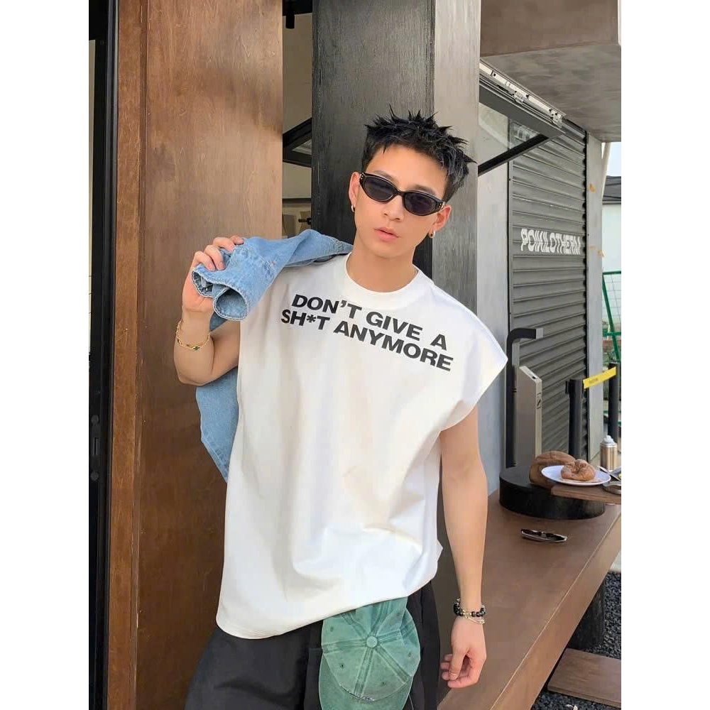 Áo thun Tanktop Cổ tròn DON'T GIVE A SH*T Localbrand ICVCVNI Unisex