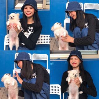 Mũ bucket nữ, mũ tai bèo bò denim vành cụp unisex Uzzlang thời trang có dây rút  - Happy Life 4U