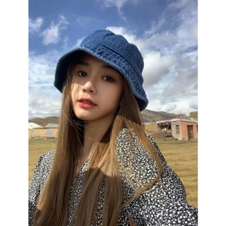 Mũ bucket nữ, mũ tai bèo bò denim vành cụp unisex Uzzlang thời trang có dây rút  - Happy Life 4U