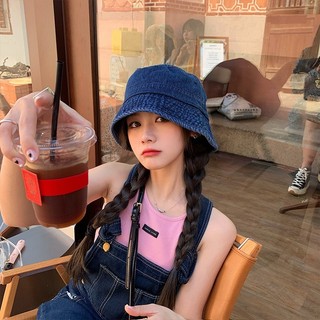 Mũ bucket nữ, mũ tai bèo bò denim vành cụp unisex Uzzlang thời trang có dây rút  - Happy Life 4U