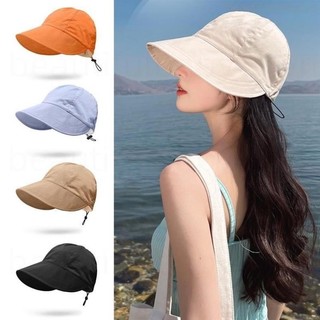 Mũ bucket nữ, mũ chống nắng nữ chống tia UV UPF50+ thời trang vải mềm Ulzzang có dây rút
