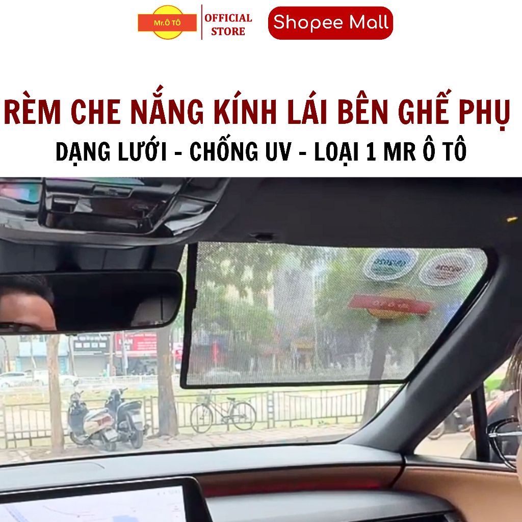 [HOẢ TỐC HCM] Rèm che nắng kính lái ô tô bên ghế phụ, loại 1 Mr.OTO - dạng lưới thoáng, chống tia UV