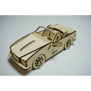 HDLaser Mô Hình Xe Hơi Gỗ DIY Lắp Ghép 3D – Puzzle Gỗ Trang Trí Quà Tặng HDC006(15x6x6cm)
