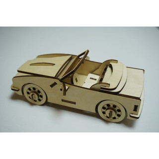 HDLaser Mô Hình Xe Hơi Gỗ DIY Lắp Ghép 3D – Puzzle Gỗ Trang Trí Quà Tặng HDC006(15x6x6cm)