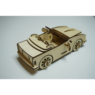 HDLaser Mô Hình Xe Hơi Gỗ DIY Lắp Ghép 3D – Puzzle Gỗ Trang Trí Quà Tặng HDC006(15x6x6cm)