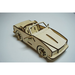 HDLaser Mô Hình Xe Hơi Gỗ DIY Lắp Ghép 3D – Puzzle Gỗ Trang Trí Quà Tặng HDC006(15x6x6cm)