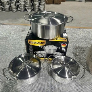 BỘ NỒI INOX 3 CÁI : 16/20/24 Cm