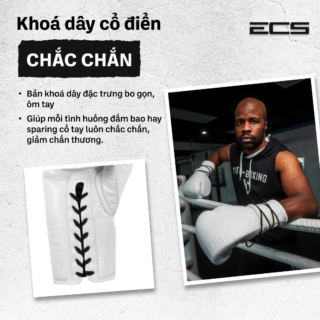 Găng tay boxing TITLE Ko-Vert Sparring – Găng tay boxing Title Lace-Up Chuẩn Sparring
