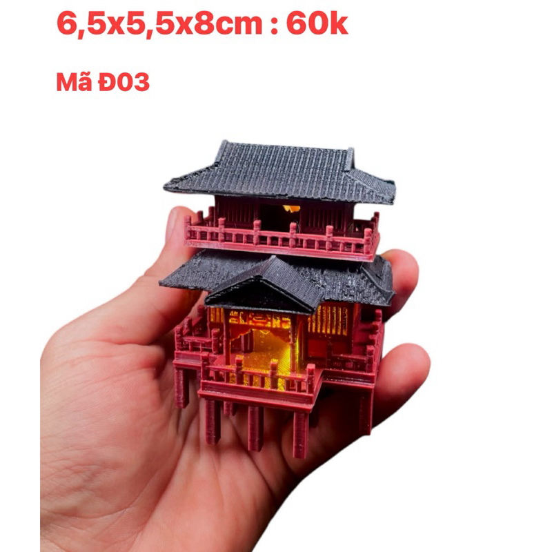 mô hình nhà cổ tiểu cảnh - bán cạn - non bộ