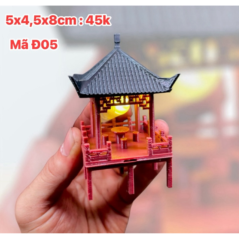 mô hình nhà cổ tiểu cảnh - bán cạn - non bộ