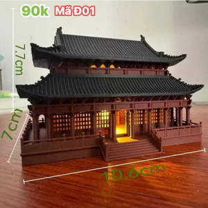 mô hình nhà cổ tiểu cảnh - bán cạn - non bộ