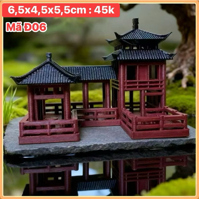 mô hình nhà cổ tiểu cảnh - bán cạn - non bộ