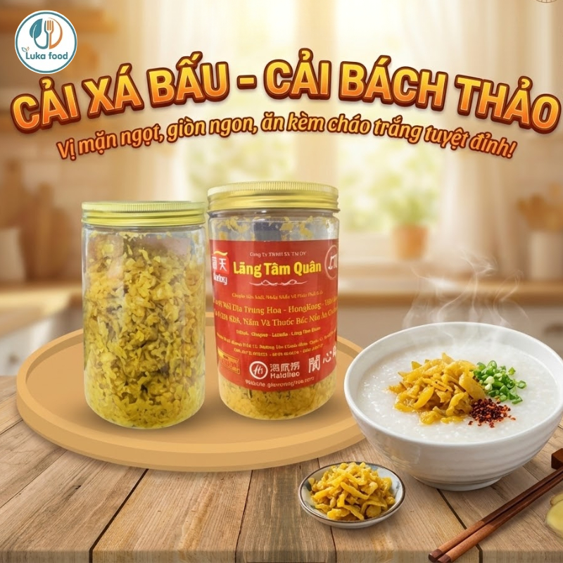 Cải Bách Thảo Xá Bấu Nội Địa Trung - Vị Giòn Ngọt, Đậm Đà, Nguyên Liệu Nấu Ăn Cao Cấp, Nấu Hủ Tiếu Chuẩn Vị Luka Food