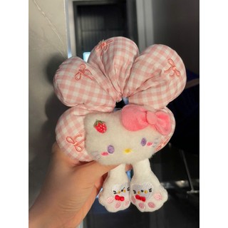 Buộc tóc Scrunchies Flower Cánh Phồng Phong Cách Hàn Quốc Ngọt Ngào