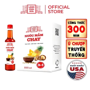 Nước Mắm Chay 3 Trong 1 Thương Hiệu Làng Chài Xưa (01 Chai) 525ml Trái Thơm Nấm Ngọt Đậu Nành 300 Năm Truyền Thống