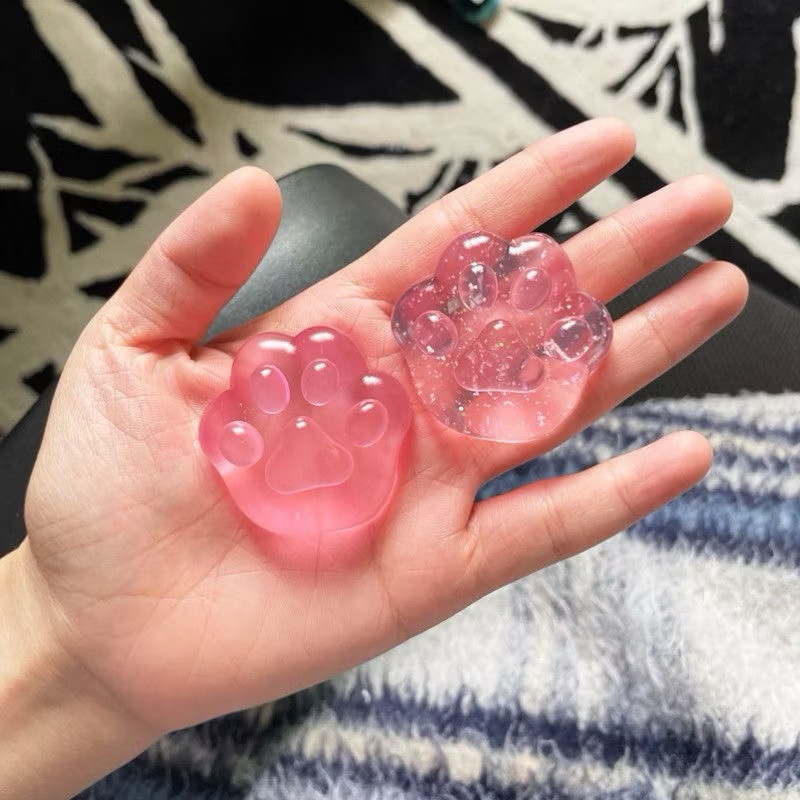 Đồ Chơi Squishy Hình Bàn Chân Mèo 3D Bằng Silicone Mềm Đồ Chơi Giảm Stress Chân Mèo Slilicone