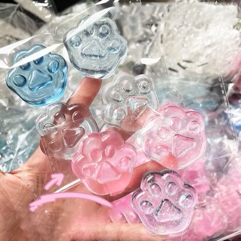 Đồ Chơi Squishy Hình Bàn Chân Mèo 3D Bằng Silicone Mềm Đồ Chơi Giảm Stress Chân Mèo Slilicone