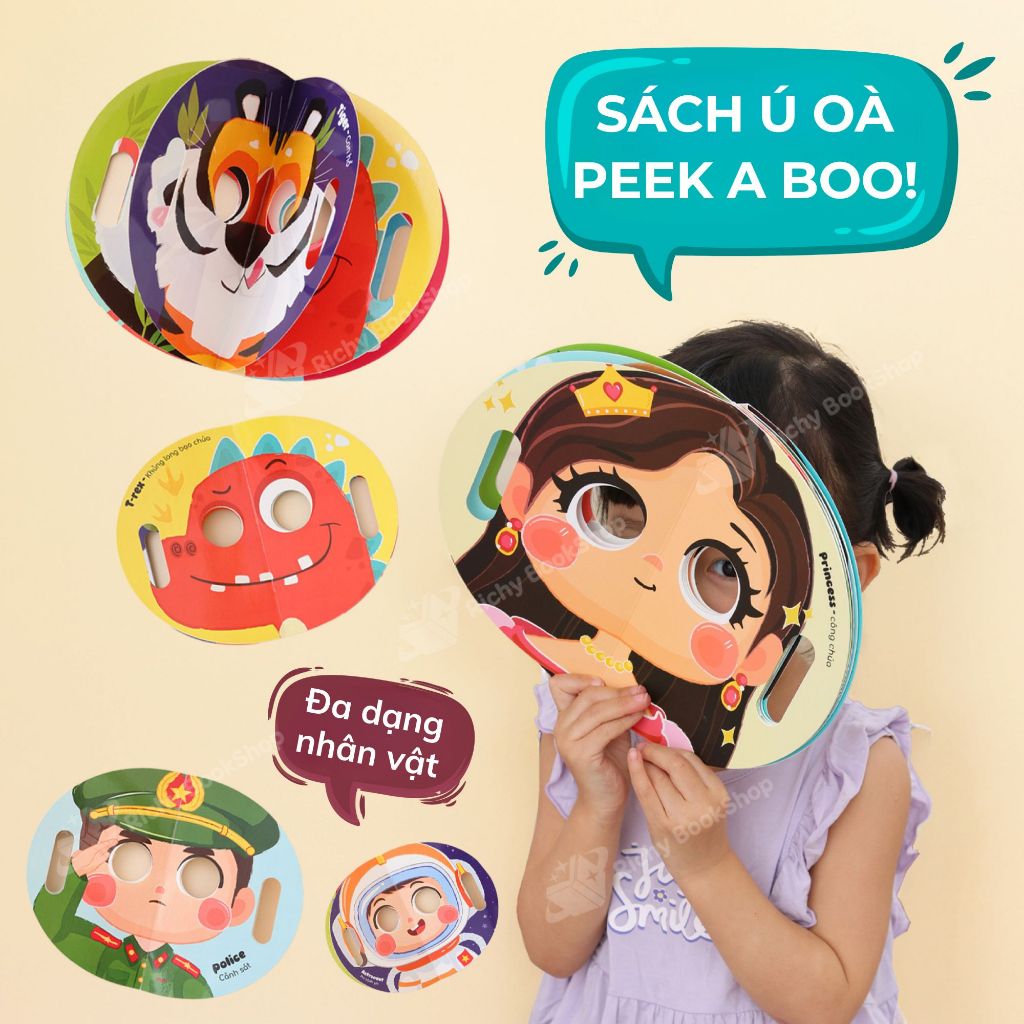 Đồ chơi úa òa giấy Peek a boo Ai đây nhỉ thú vị kích thích trí tưởng tượng khả năng ghi nhớ Lalala baby