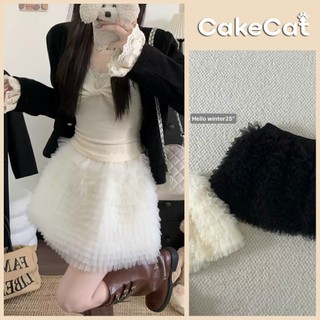 Chân Váy Voan Tutu Ngắn Nhiều Tầng Xòe Bồng Lưng Chun Phong Cách Balletcore Công Chúa Cakecat