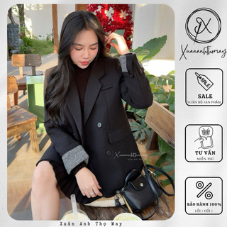 Áo blazer dạ trần trám phối tay - Xuananhthomay