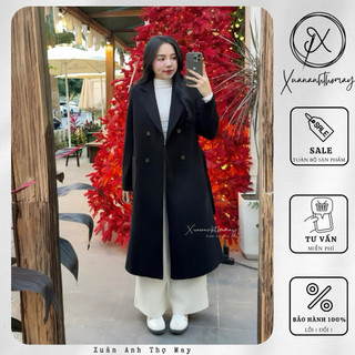 Áo Mangto dạ ép form rộng kèm dây thắt eo (113cm)- Xuananhthomay