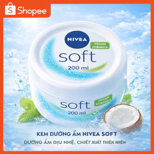 Kem dưỡng ẩm chuyên sâu Nivea Soft nhập khẩu chính ngạch Đức 200ml chính hãng