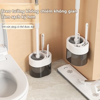 Bộ Cọ Bồn Cầu GREENSINDOOR Cọ Nhà Vệ Sinh 3 Trong 1, Cây Chà Toilet Tích Hợp Kẹp Rác Đa Năng