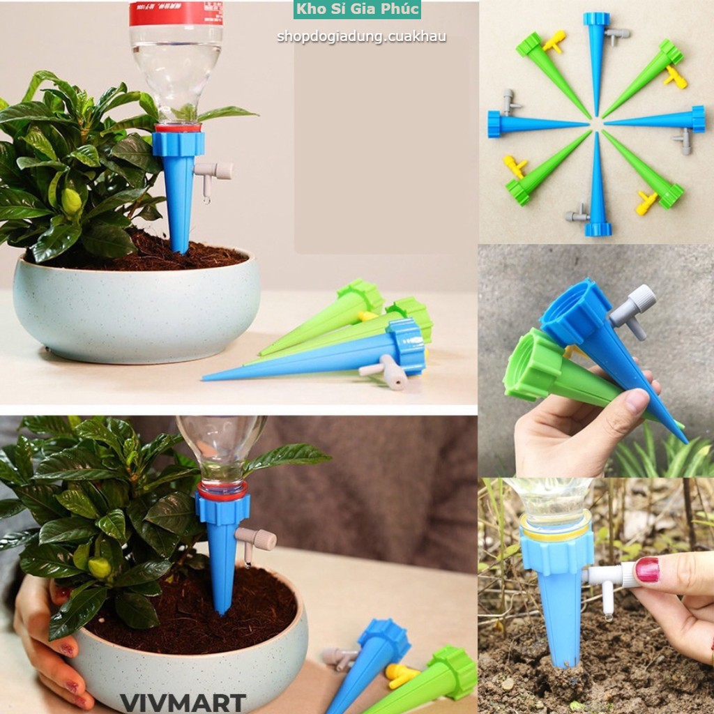 Dụng Cụ Tưới Cây Nhỏ Giọt Tự Động gắn chai - Đầu tưới cây thông minh tự động nhỏ giọt