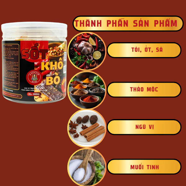 Gia Vị Sốt Làm Khô Bò, Khô Heo - Thương Hiệu Bu Phương Ẩm Thực (Không Chất Bảo Quản)