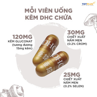 Kẽm DHC ZINC – Viên Uống Tăng Sức Đề Kháng, Hỗ Trợ Cơ Thể Khỏe Mạnh - Hàng Chính Hãng