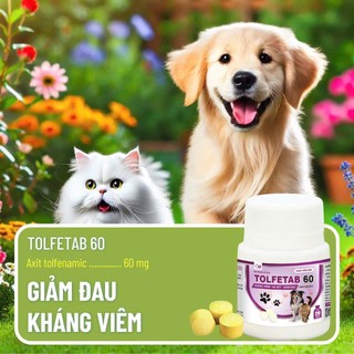 Thuốc viên hỗ trợ giảm đau kháng viêm nhiễm khuẩn cho chó mèo Melotab / Tolfetab / Marbotab VBPharma