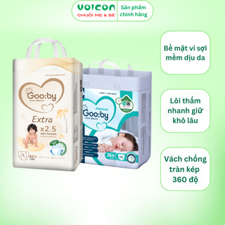 Combo 2 Bỉm/ tã Gooby Extra/ Premium – siêu thấm hút, thoáng khí, chống tràn cho bé (GIAO NGẪU NHIÊN SỐ MIẾN)