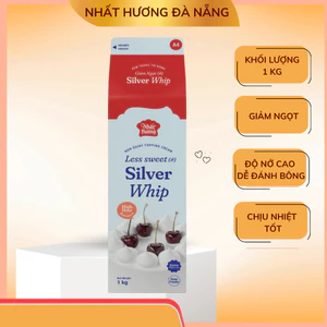 Kem Trang Trí Bánh Silver Whip Giảm Ngọt 1Kg Nhất Hương