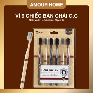 Vỉ 6 Chiếc Bàn Chải Đánh Răng Lông Mềm - Bàn Chải Đánh Răng Bảo Vệ Răng Miệng