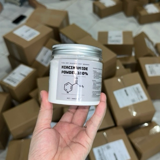 Bột Niacinamide Nguyên Chất 100gram - Dưỡng Trắng , Đều Màu Da Body - Nguyên liệu mỹ phẩm