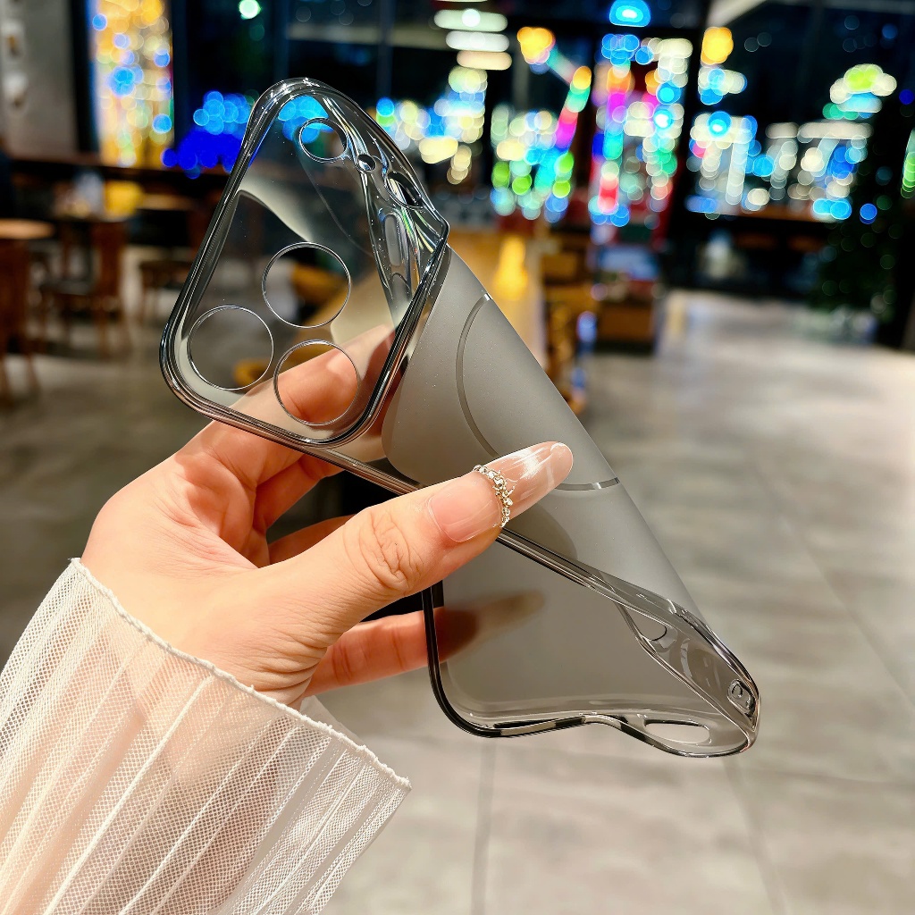 Ốp Điện Thoại độ Khung Camera 17 PROMAX dẻo lưng nhám mờ chống bám bẩn cho iphone 11 Đến 17 Pro Max
