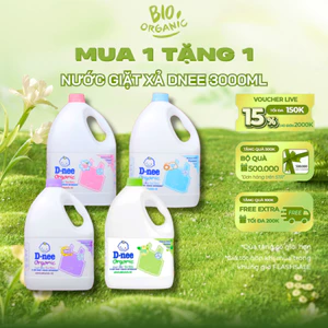 Nước giặt Dnee 3000ml-Nước Giặt Xả Cho Bé an toàn (Chính hãng) -Thơm Dịu An Toàn Cho Làn Da Bé