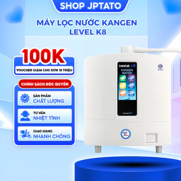 Máy lọc nước JPTATO Ion kiềm Kangen Leveluk K8 -8 tấm điện cực tạo 7 loại nước-sử dụng công nghệ điện giải mới 100%
